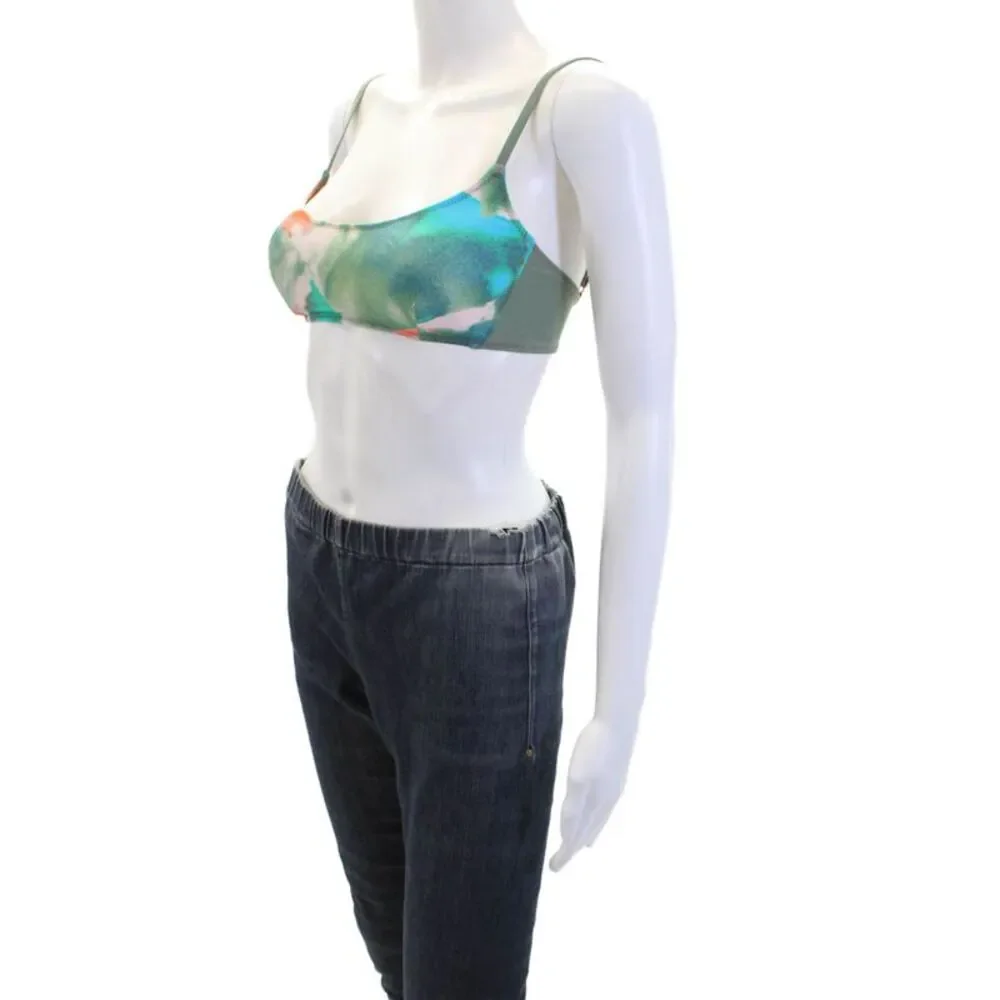 Tanya Taylor Women's Scoop Neck Kendra Maxine Bikini Top Multicolor Size XS